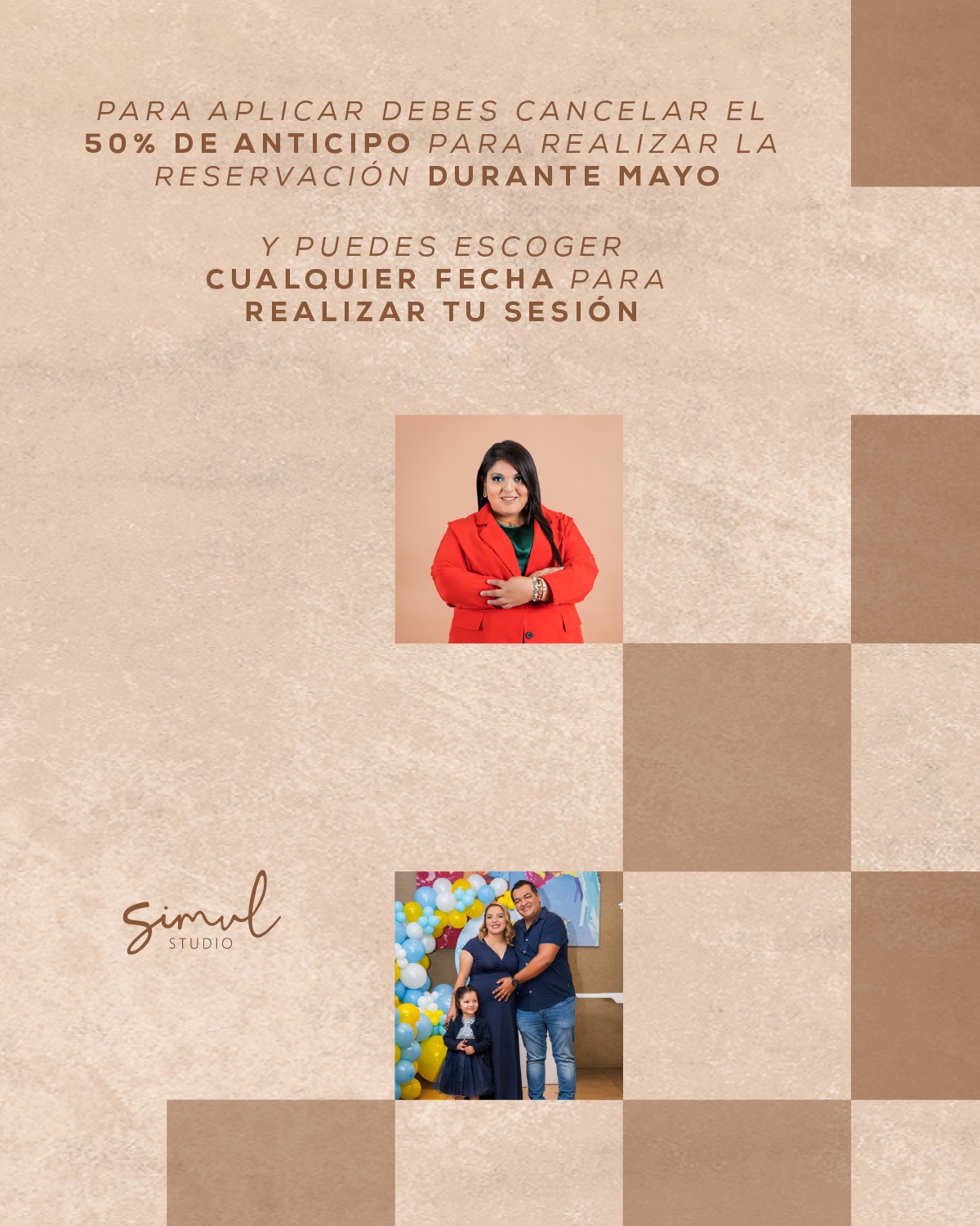 Pieza de promocion con condiciones de reserva de la sesion