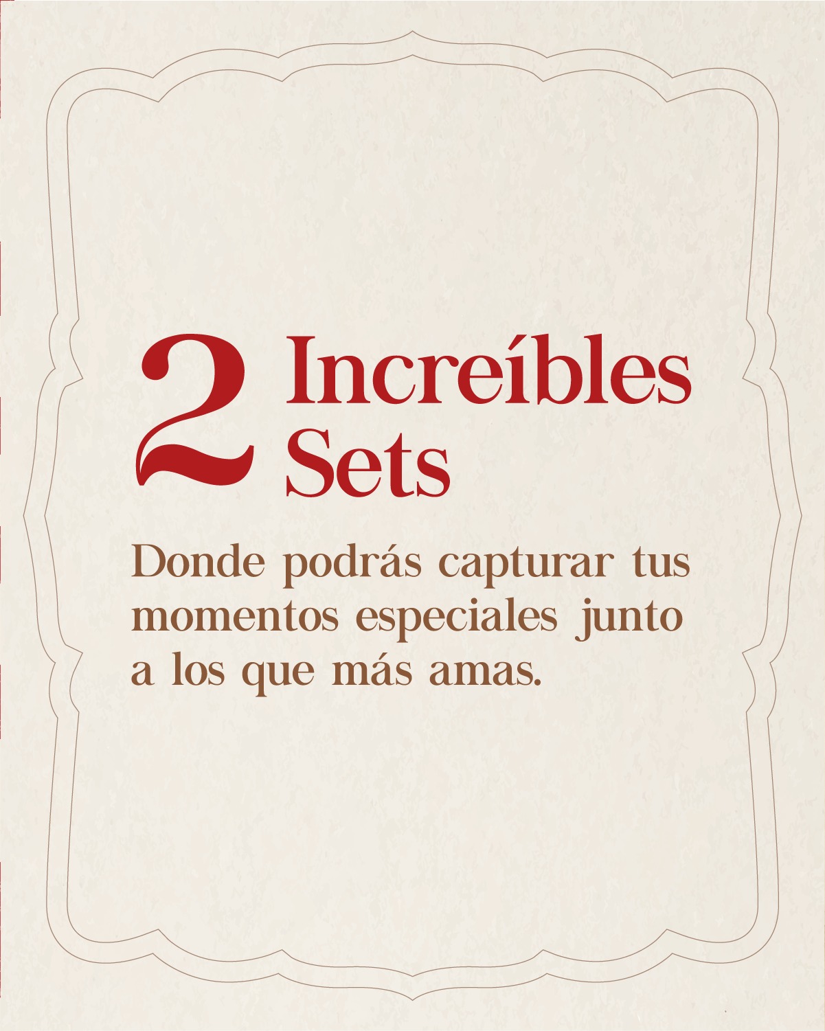 Pieza tipografica que anuncia los dos sets