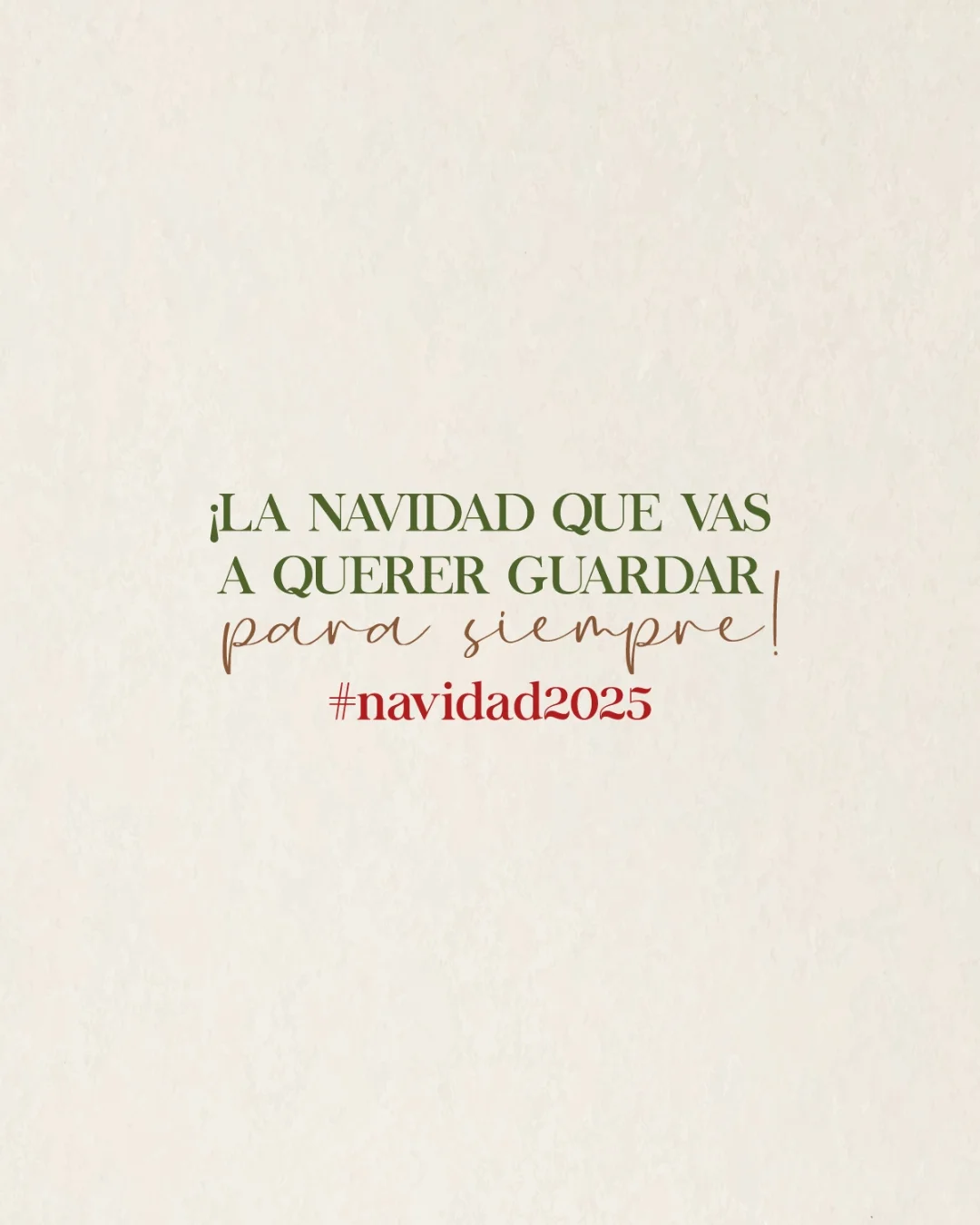 Pieza tipografica con el hashtag navidad2025