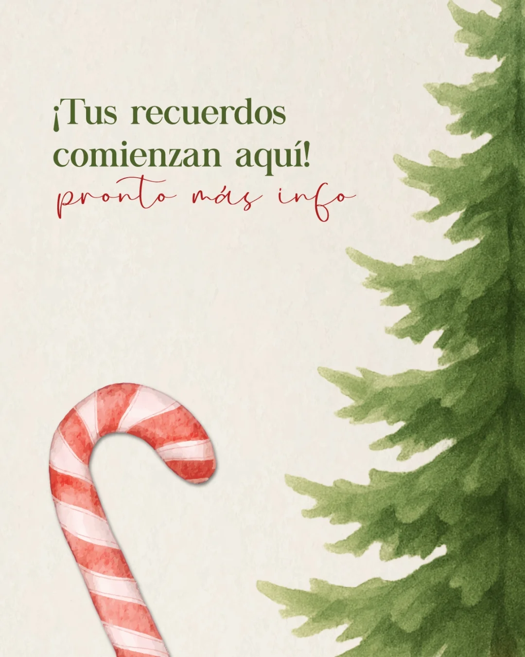 Baston de caramelo ilustrado anunciando mas informacion
