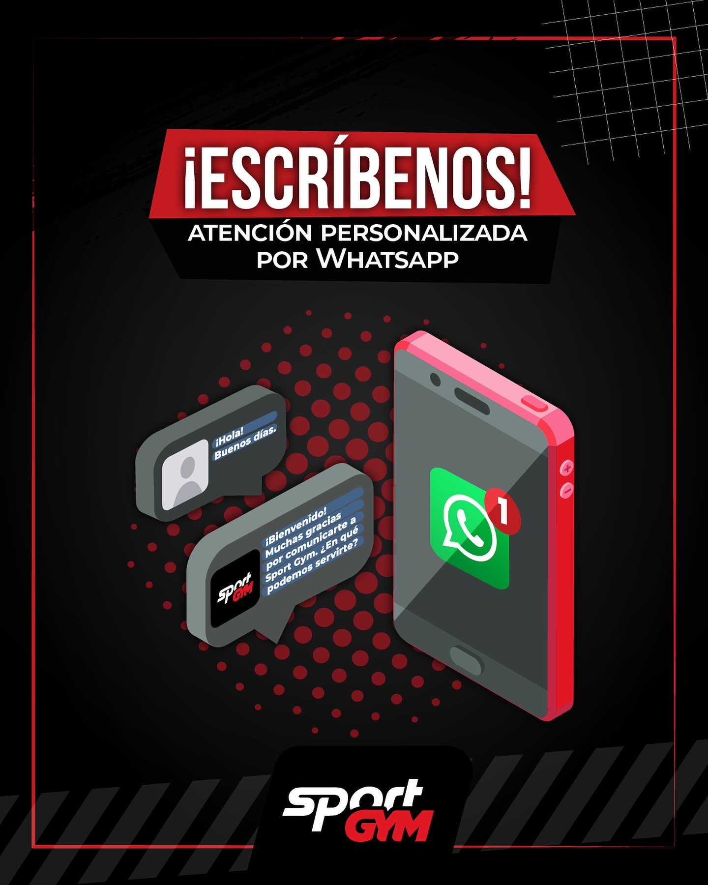 Pieza de atencion personalizada por WhatsApp